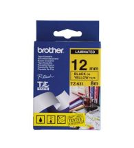 Brother Label Tape P-Touch TZe631 12mmx8 m Black on yellow