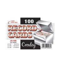 Record Cards White 102mmx152mm Ruled. 102mmx152mm.