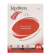Laser Redfern Labels, 199.5x143.5mm, 2 Per Page.