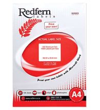 Laser Redfern Labels, 66x53.8mm, 15 Per Page