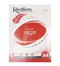 Laser Redfern Labels, 99.1x139mm, 4 Per Page.
