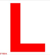 Self Adhesive Signs, Pre-printed with ￿Learner Driver￿, 150x150mm.