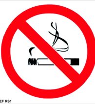 Self Adhesive Signs, Pre-printed with ￿No Smoking￿, 150x150mm.