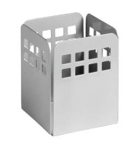 Square Punch Pen/Pencil Holder (Krost Silver).