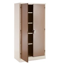Stationery Cupboard 1800Hx900Wx450D-4 Shelves (Ivory&Karoo)