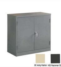 Stationery Cupboard-900Hx900Wx450D-2 Shelves (Hammer Grey)