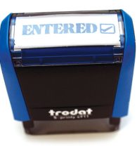 Trodat Printy Self Inking Stamp, Printed with ￿Entered￿