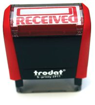 Trodat Printy Self Inking Stamp, Printed with ￿Received￿